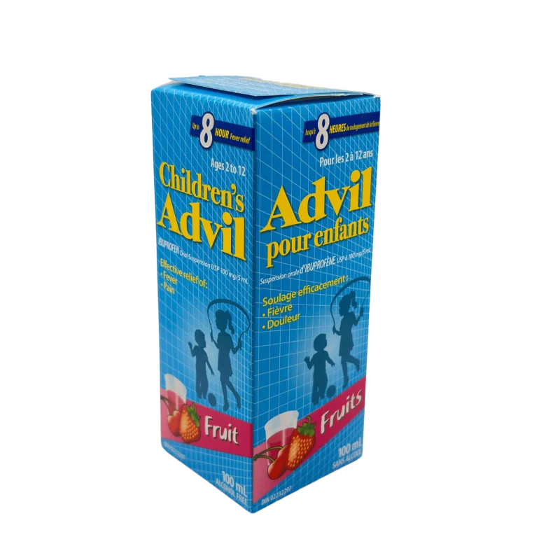 Advil Children's Suspension Dye Free (100mL, Blue Raspberry Flavour)