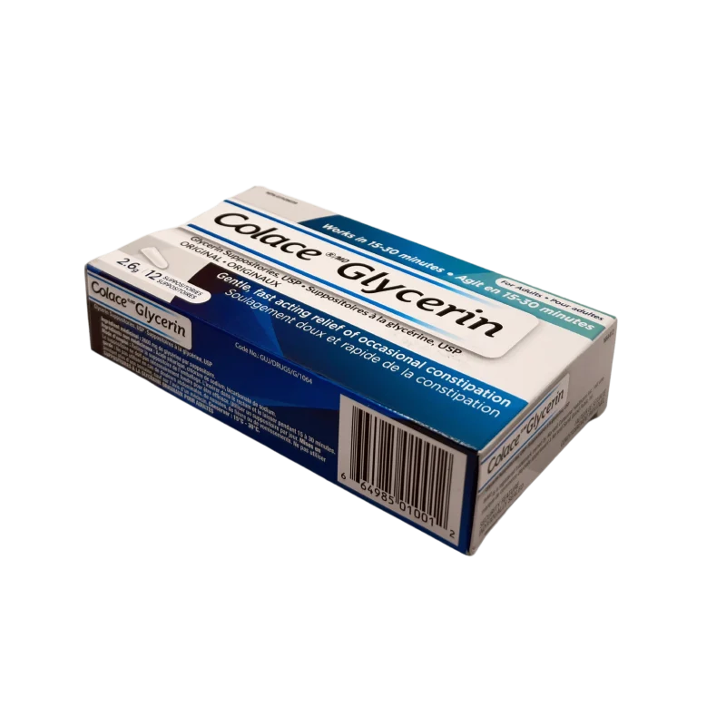 Colace Glycerin Suppositories - Adult | Gentle Fast Acting Relief of Occasional Constipation, 12 Suppositories - Image 4