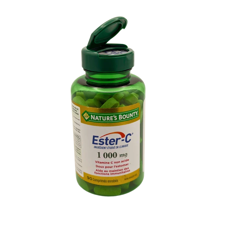 NATURE'S BOUNTY Ester-C, Vitamin C, 1000 mg, Clinically Studied Ingredient, Non-Acidic, Stomach Friendly, For Immune Function, 90 Coated Tablets - Image 4