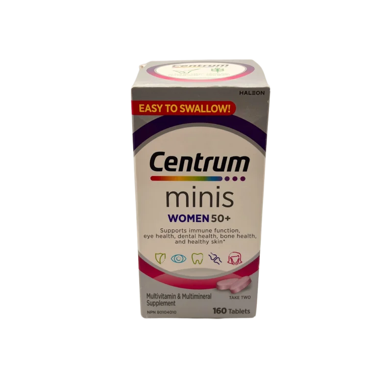 Centrum Women 50 Plus Multivitamins/Minerals Supplement for Women 50+, 160 Mini Tablets