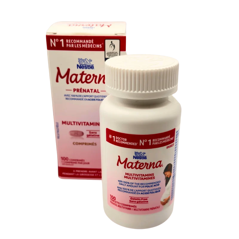 Materna Nestle Prenatal Postpartum Vitamin & Mineral Supplement 100 Tablets - Image 2