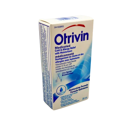 OTRIVIN Cold & Allergy Relief 0.1% NASAL SPRAY MOISTURIZING 20ML