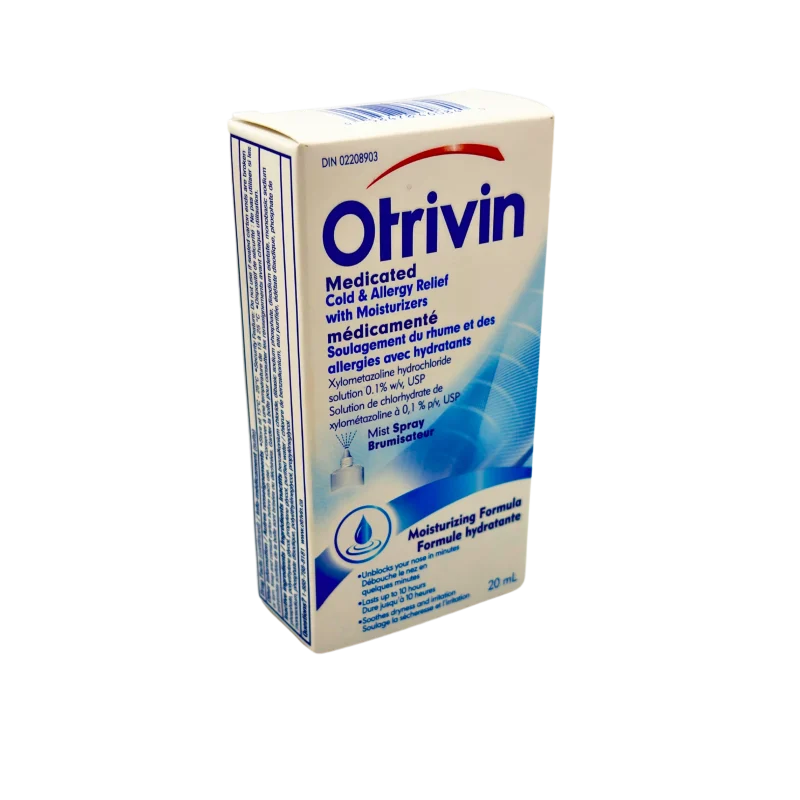 OTRIVIN Cold & Allergy Relief 0.1% NASAL SPRAY MOISTURIZING 20ML