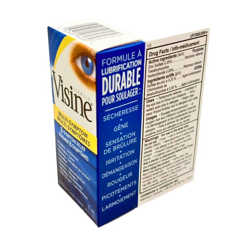 Visine Multi-Symptom 8-Symptom Relief Eye Drops, 15 mL - Image 4