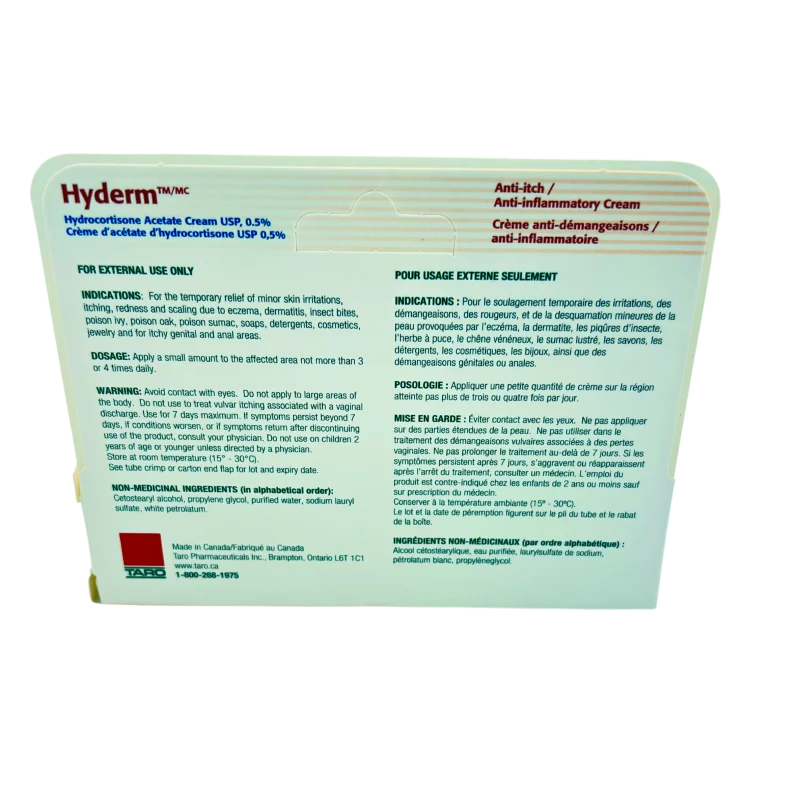 Taro Hyderm Hydrocortisone Acetate Cream 0.5% -15 gr - Image 2