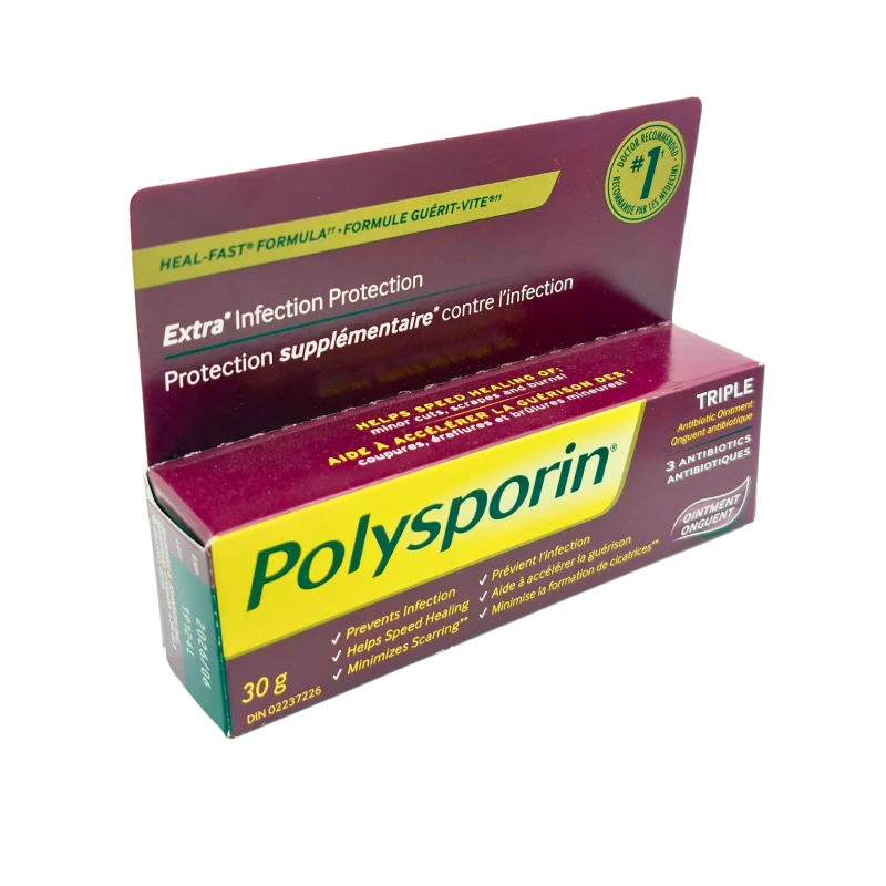 POLYSPORIN Triple Antibiotic Ointment Heal-Fast Formula - Extra Infection Protection - 30gr - Image 2