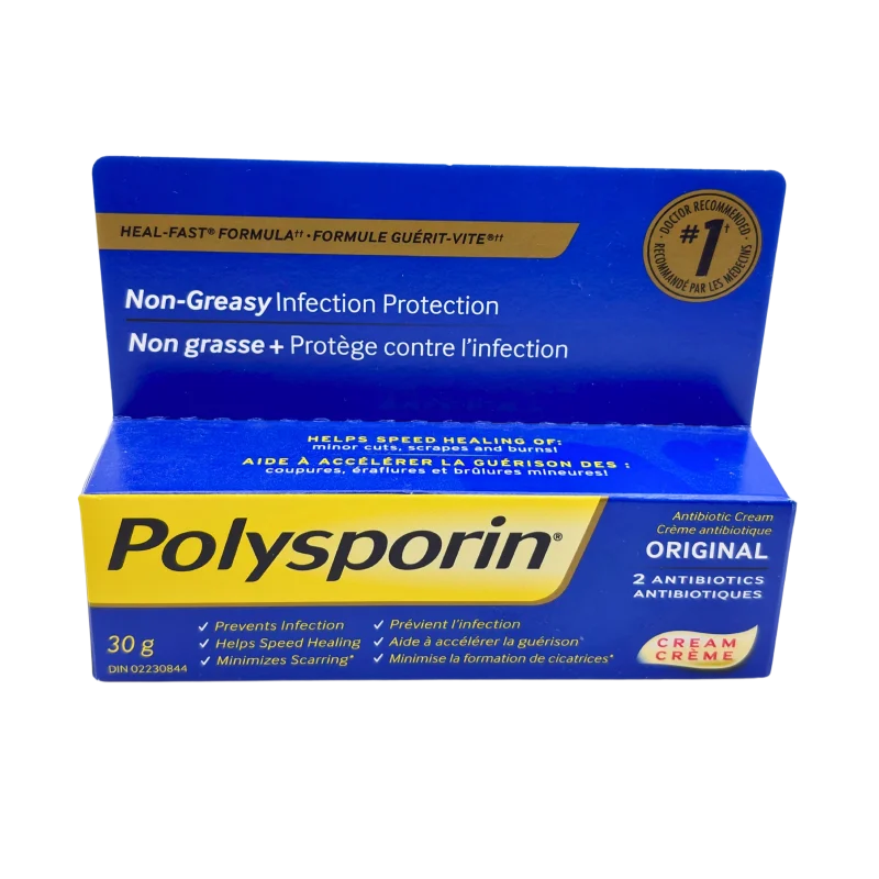 POLYSPORIN Original 2 Antibiotic Cream Heal-Fast Formula - Non-Greasy Infection Protection - 30gr