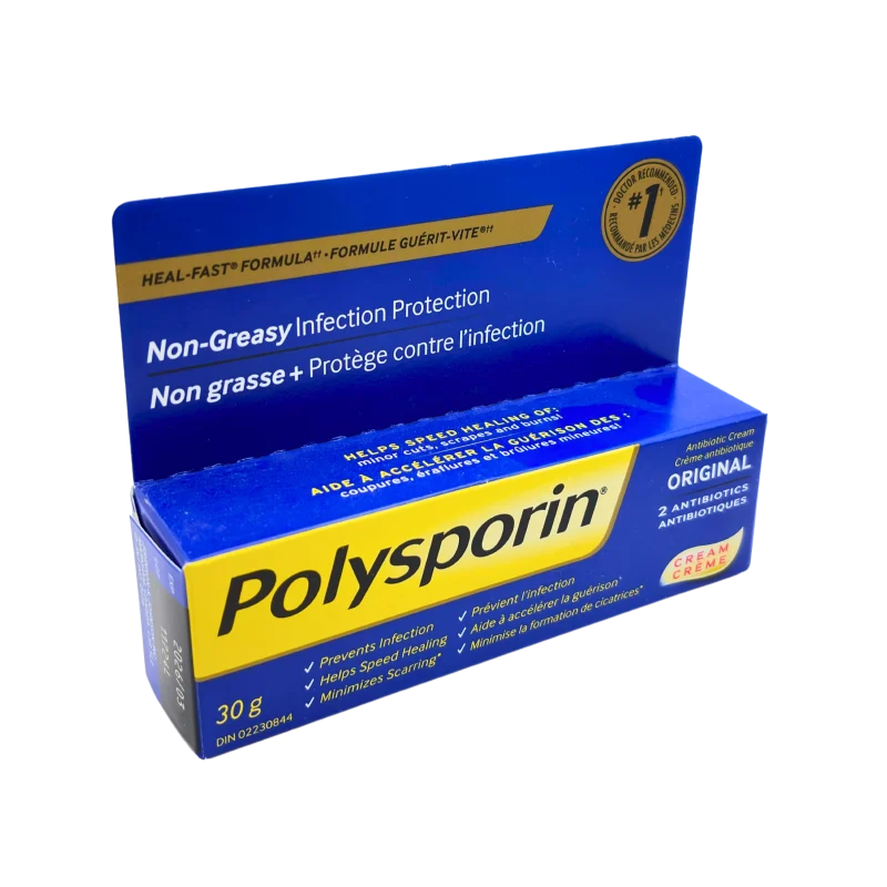POLYSPORIN Original 2 Antibiotic Cream Heal-Fast Formula - Non-Greasy Infection Protection - 30gr - Image 2