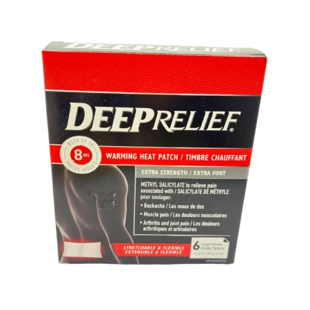 Deep Relief Extra Strength Warming Heat Pain Relief Patch, Relieve and Soothe Aching Muscles, 6 count