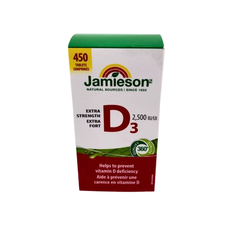 Jamieson Vitamin D3 2500IU – 450 Tablets
