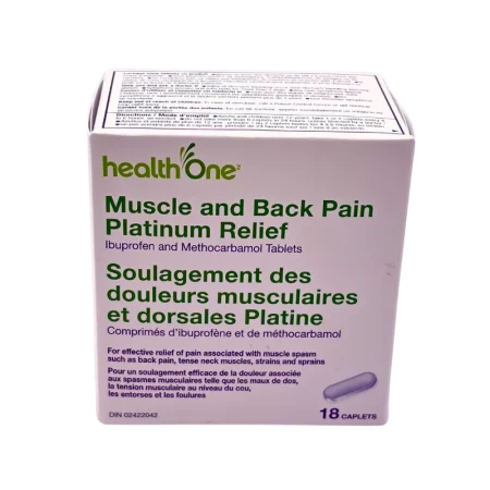 Health One - Muscle and back Pain Platinum Relief - 18 caplets